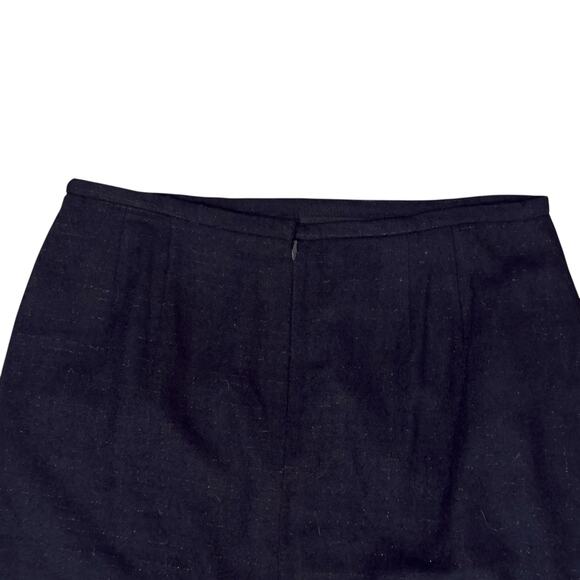 Pendleton wool blend skirt, black w metallic threads classic, work, office #4274 - Picture 3 of 8